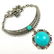 TURQUOISE GEMSTONE ANTIQUE STYLE NECKLACE