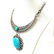 TURQUOISE GEMSTONE ANTIQUE STYLE NECKLACE - 4