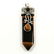 TIGER'S EYE GEMSTONE SILVER PLATED PENDANT 2" - 2