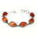 CARNELIAN GEMSTONE SILVER PLATED RED BRACELET