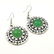 JADEITE GEMSTONE SILVER PLATED EARRING - 3