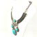 TURQUOISE GEMSTONE ANTIQUE STYLE NECKLACE - 4