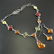 BALTIC AMBER GEMSTONE SILVER PLATED NECKLACE & EARRING