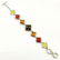 BALTIC AMBER GEMSTONE SILVER PLATED MULTICOLOR BRACELET