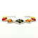 BALTIC AMBER GEMSTONE SILVER PLATED MULTICOLOR BRACELET - 3