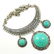 TURQUOISE GEMSTONE ANTIQUE STYLE NECKLACE