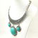 TURQUOISE GEMSTONE ANTIQUE STYLE NECKLACE - 4