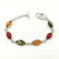 BALTIC AMBER GEMSTONE SILVER PLATED MULTICOLOR BRACELET - 2