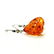 BALTIC AMBER GEMSTONE SILVER PLATED EARRING - 2
