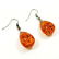BALTIC AMBER GEMSTONE SILVER PLATED EARRING - 4