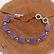 AMETHYST GEMSTONE SILVER PLATED PURPLE BRACELET - 2