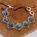 ABALONE SHELL GEMSTONE SILVER PLATED MULTICOLOR