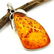 BALTIC AMBER GEMSTONE SILVER PLATED PENDANT JEWELRY