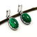 MALACHITE GEMSTONE SILVER PLATED EARRING