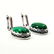 MALACHITE GEMSTONE SILVER PLATED EARRING - 2