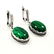MALACHITE GEMSTONE SILVER PLATED EARRING - 4