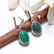 JADEITE GEMSTONE SILVER PLATED LEVER BACK EARRINGS