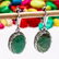 JADEITE GEMSTONE SILVER PLATED LEVER BACK EARRINGS - 2
