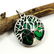 MALACHITE GEMSTONE TREE OF LIFE SILVER PLATED PENDANT