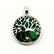 MALACHITE GEMSTONE TREE OF LIFE SILVER PLATED PENDANT - 2