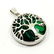 MALACHITE GEMSTONE TREE OF LIFE SILVER PLATED PENDANT - 3