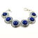 LAPIS LAZULI GEMSTONE SILVER PLATED BLUE BRACELET