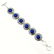 LAPIS LAZULI GEMSTONE SILVER PLATED BLUE BRACELET - 4