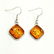 BALTIC AMBER GEMSTONE SILVER PLATED HOOK EARRING - 3