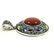 SANDSTONE GEMSTONE SILVER PLATED VINTAGE PENDANT 2.5" - 4