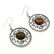 RUBY ZOSITE GEMSTONE SILVER PLATED EARRING - 2