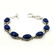 LAPIS LAZULI GEMSTONE SILVER PLATED BLUE BRACELET