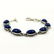 LAPIS LAZULI GEMSTONE SILVER PLATED BLUE BRACELET - 3