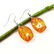 BALTIC AMBER GEMSTONE SILVER PLATED EARRING
