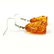 BALTIC AMBER GEMSTONE SILVER PLATED EARRING - 2