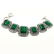 MALACHITE GEMSTONE SILVER PLATED GREEN BRACELET