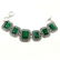 MALACHITE GEMSTONE SILVER PLATED GREEN BRACELET - 2