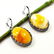 MOSAIC JASPER GEMSTONE SILVER PLATED EARRING