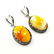 MOSAIC JASPER GEMSTONE SILVER PLATED EARRING - 3