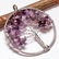 AMETHYST GEMSTONE TREE OF LIFE CHARM SILVER PLATED