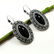 BLACK ONYX GEMSTONE SILVER PLATED EARRING