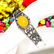 YELLOW CALCEDONY GEMSTONE SILVER PLATED BRACELET - 2