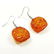 BALTIC AMBER GEMSTONE SILVER PLATED EARRING - 3