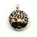 TIGER'S EYE GEMSTONE TREE OF LIFE SILVER PLATED PENDANT - 2
