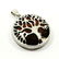 TIGER'S EYE GEMSTONE TREE OF LIFE SILVER PLATED PENDANT - 3