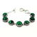 MALACHITE GEMSTONE SILVER PLATED GREEN BRACELET