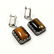 TIGER'S EYE GEMSTONE SILVER PLATED EARRING - 3