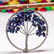 LAPIS LAZULI GEMSTONE TREE OF LIFE CHARM SILVER PLATED