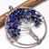 LAPIS LAZULI GEMSTONE TREE OF LIFE CHARM SILVER PLATED - 2