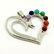 MULTI GEMSTONE SILVER PLATED MULTICOLOR PENDANT 1.7" - 3