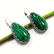 MALACHITE GEMSTONE SILVER PLATED EARRING